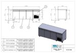 Πάγκος συντήρησης με ψυκτικό μηχάνημα - 2090x700x880mm - με 3 πόρτες + 1 συρτάρι - Χωρητικότητα 620 Lt – PA 70 209M - Image 3