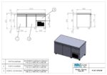 Πάγκος κατάψυξης με ψυκτικό μηχάνημα - 1570x800x880mm - με 2 πόρτες + 1 συρτάρι - Χωρητικότητα 520 Lt – PA 80 157MF - Image 2