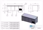 Kühltisch mit Kühlaggregat - 2090x800x880mm - mit 3 Türen + 1 Schublade - Fassungsvermögen: 730 L – PA 80 209M – Bild 3