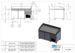 Πάγκος συντήρησης Πίτσας - 1570x800x110mm - με 2 πόρτες + 3 συρτάρια - Χωρητικότητα 410 Lt - PA PI 157M3 - Image 2