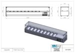 Countertop salad display case - 2090x400x450mm - SA PI 209T3 - Image 2