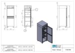 Upright refrigerator with split doors - 700x780x2150mm - TH D2 070M - Image 6