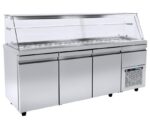 Refrigerated salad display counter - 1790x800x1290mm - 20 x GN 1/4 - with 3 doors + 1 drawer - Capacity: 690 L – VI XA 179M