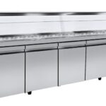 Ventilated refrigerated salad display counter - 2240x700x1290mm - 21 x GN 1/4 - with 4 doors + 1 drawer – VI 70 224M