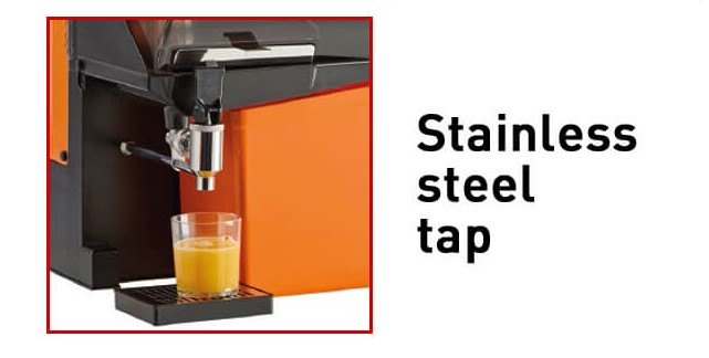 Stainless Steel Tap Stainless steel self-service faucet for Zumoval Minimatic, Minimax automatic orange juicer. - Image 1